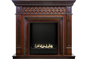 Биокамин в портале Firezo Alexandria махагон коричневый антик