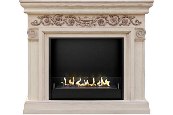 Биокамин в портале Firezo Athena Слоновая кость с патиной