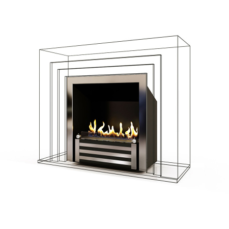 Биокамин в мраморном портале Firezo Afrodite