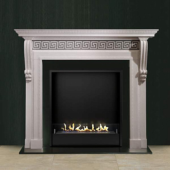 Биокамин в мраморном портале Firezo Alto