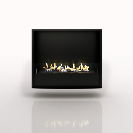 Биокамин в портале Firezo Pierre luxe Темный дуб белый